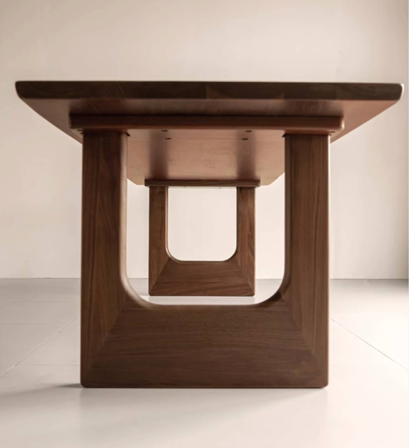 Black Walnut Solid Wood Wabi Sabi Style Large Board Dining Table