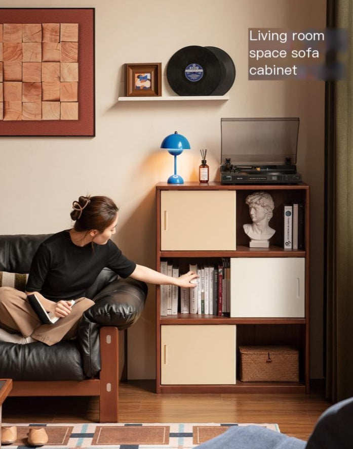 Poplar Solid Wood Bauhaus Side Cabinet