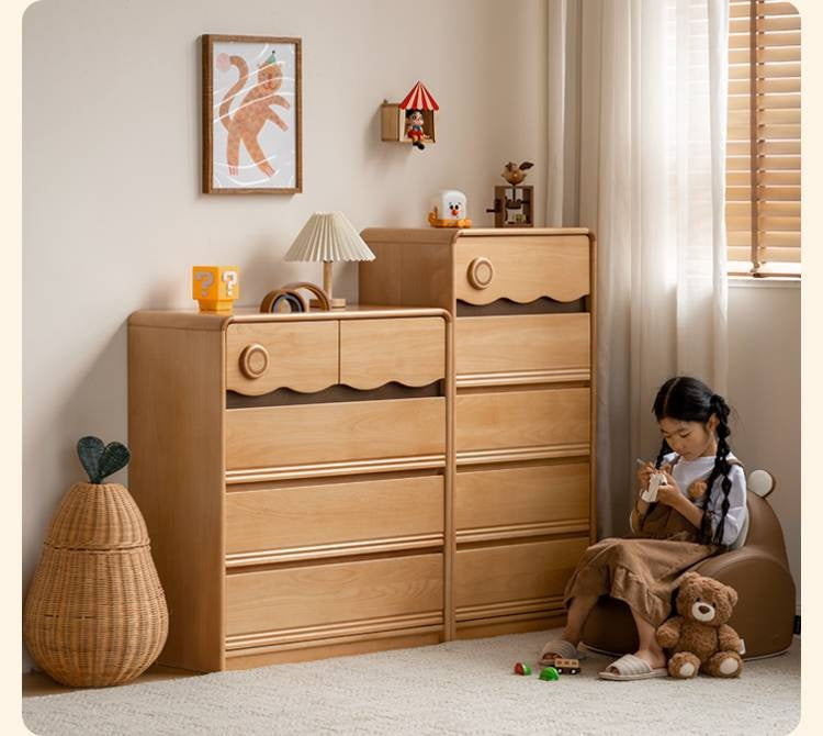 Beech Solid Wood Children's Chest of Drawers