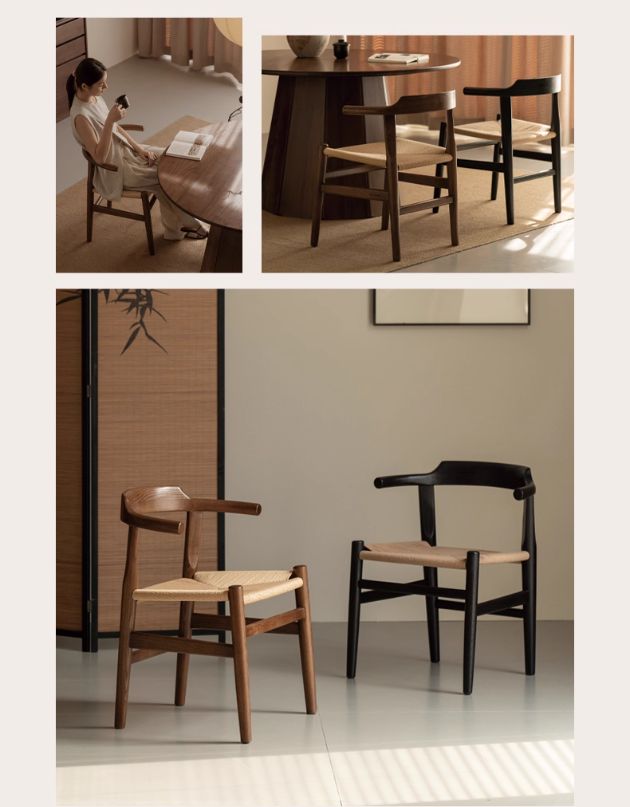Ash Solid Wood Retro Dining Chair