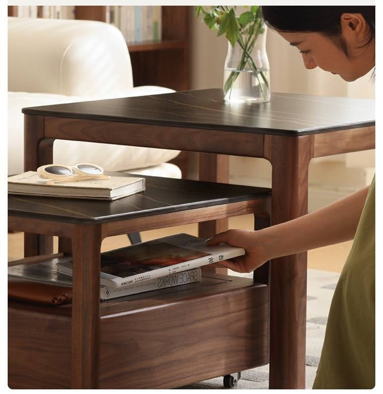 Black Walnut Solid Wood Modern TV Cabinet For Living Room