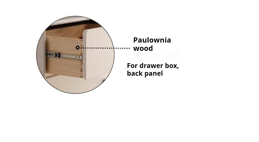 Solid Rubberwood Modern Drawer Chest