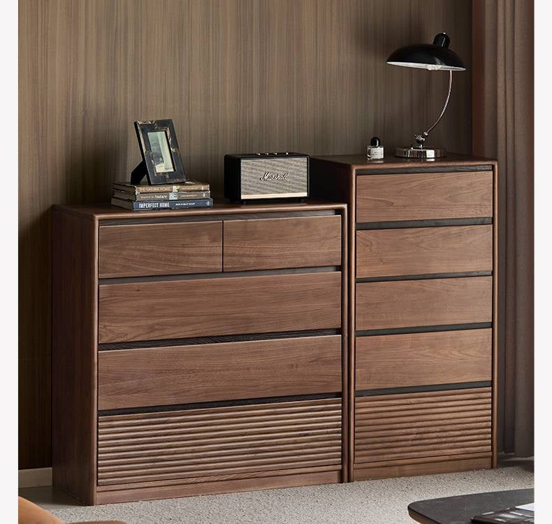 Black Walnut Solid Wood Italian Light Luxury Drawer