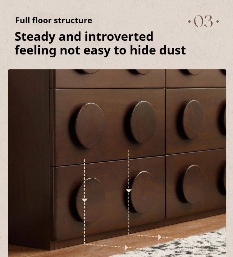 Poplar Solid Wood French Retro Style Bucket Cabinet