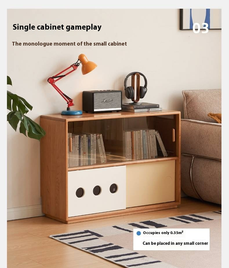 Cherry Solid Wood Ancient Style Bookcases