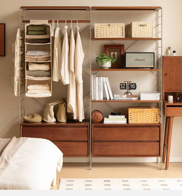 Poplar Solid Wood Retro Shelf Bookshelf