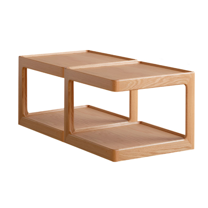 Oak Solid Wood Square Coffee Table Module Combination