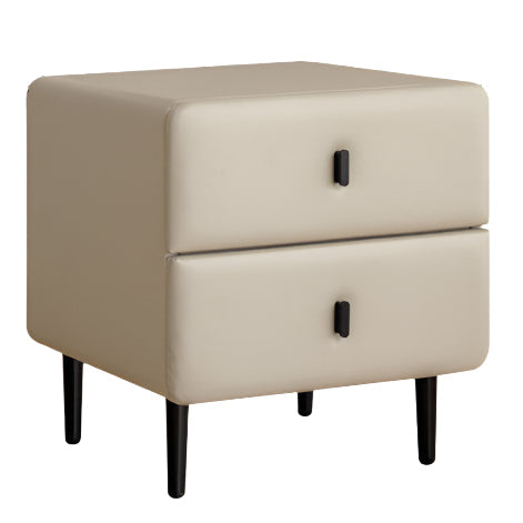 Fabric Cream Style Soft Nightstand