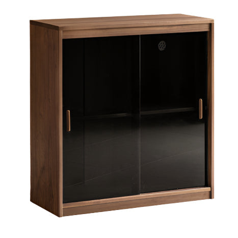 Black Walnut Solid Wood Light Luxury Style Bookcase Combination