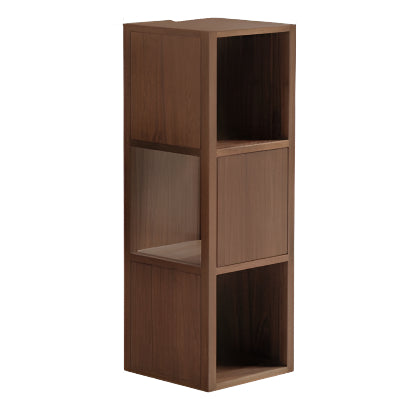 Black Walnut, Oak Solid Wood Corner Bookshelf
