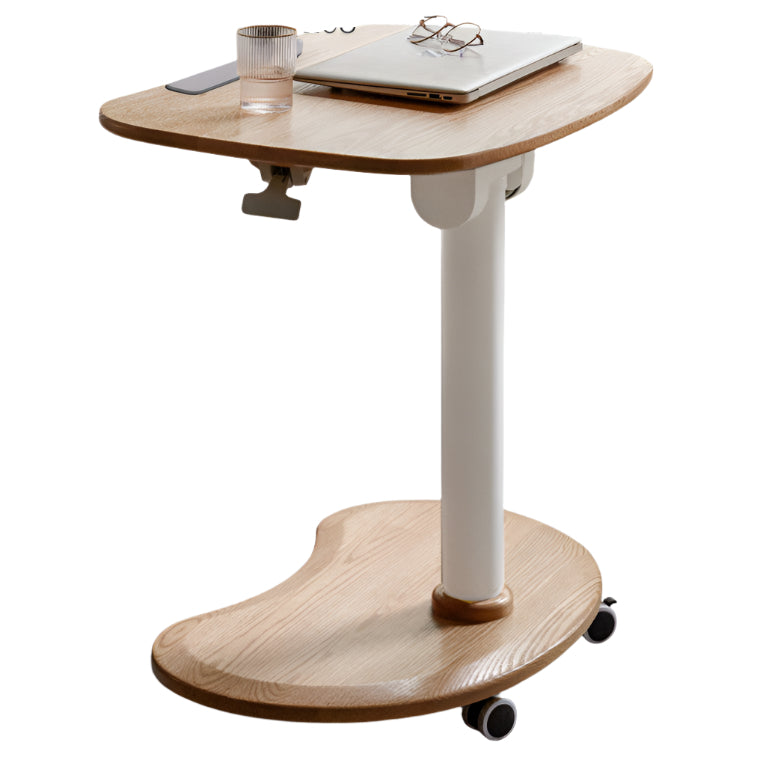Oak Solid Wood Mobile Standing Desk