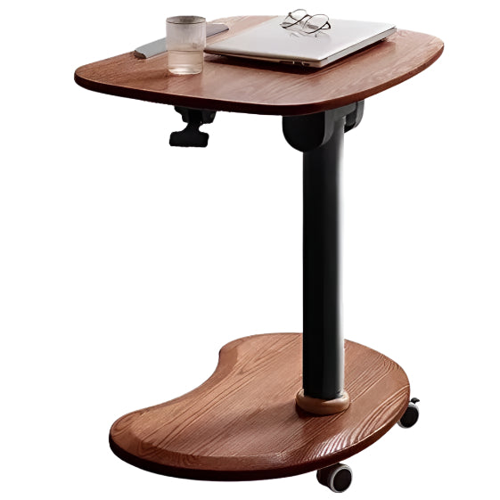 Oak Solid Wood Mobile Standing Desk