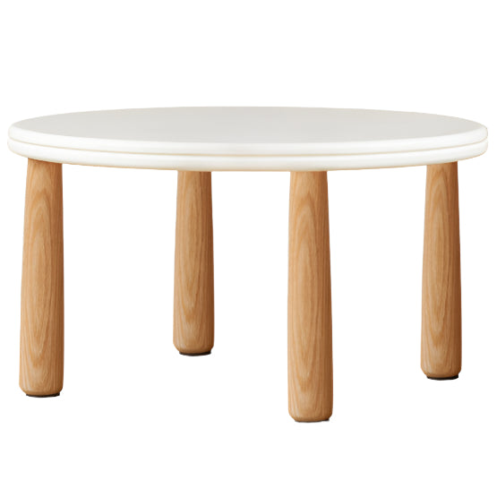 Oak Solid Wood Round Coffee Table Combination