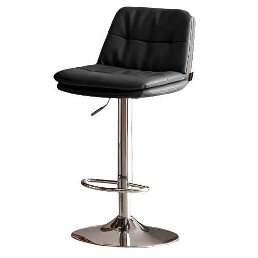 Leather High Backrest Rotating Bar Chair
