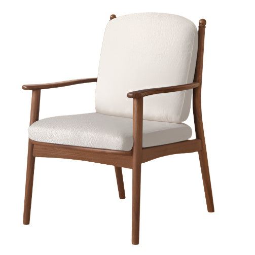 Black Walnut Solid Wood Light Luxury Style Soft Armchair