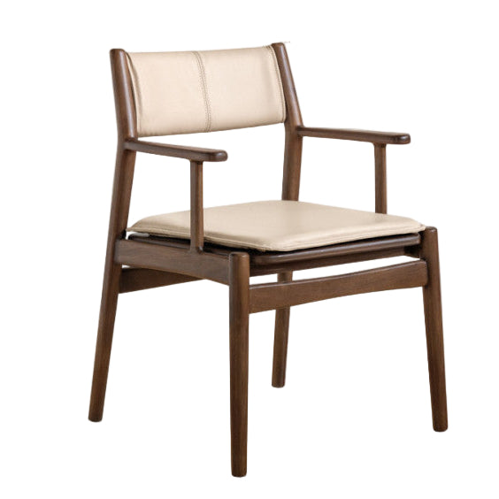 Golden Sandalwood Solid Wood Dining Soft Chair