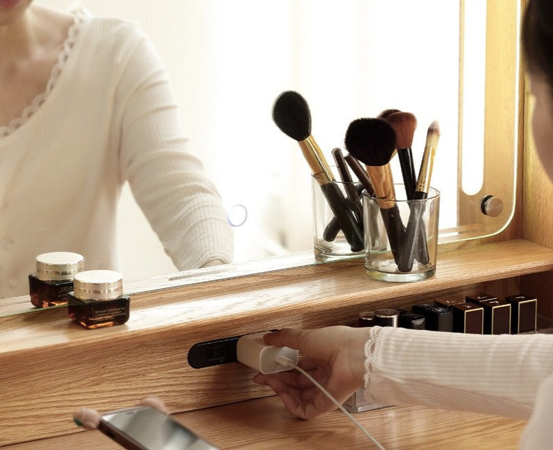 Oak solid wood Dressing Table Telescopic -USA