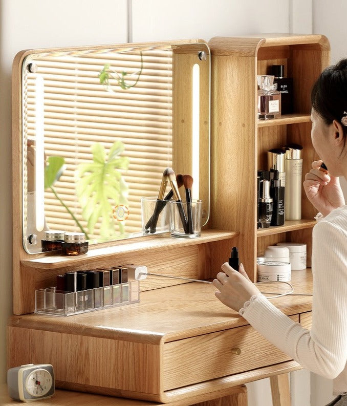 Oak solid wood Dressing Table Telescopic -USA