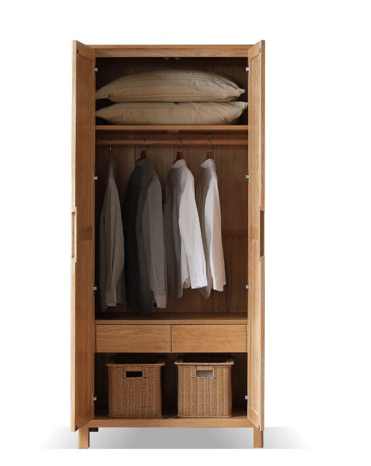Oak solid wood combined Wardrobe.