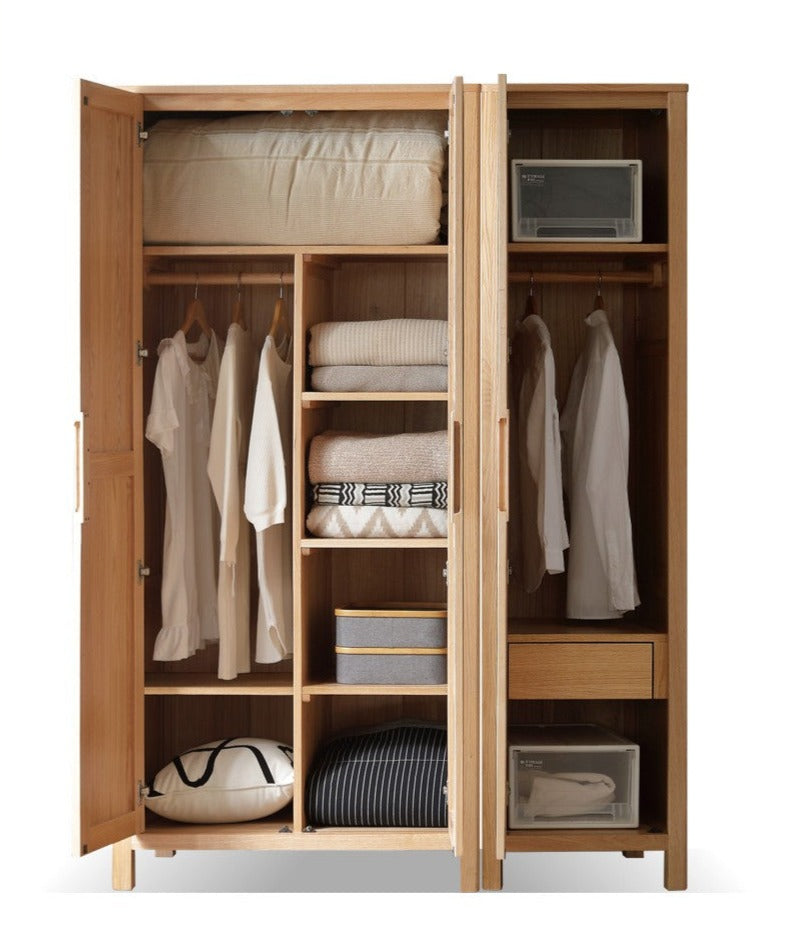 Oak solid wood combined Wardrobe.