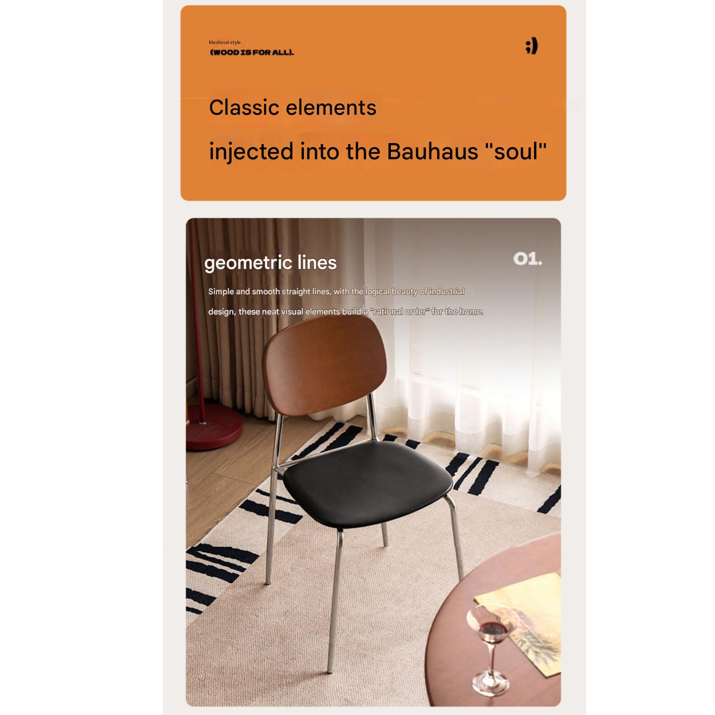 Beech Solid Wood Middle-Ancient Style Dining Chair