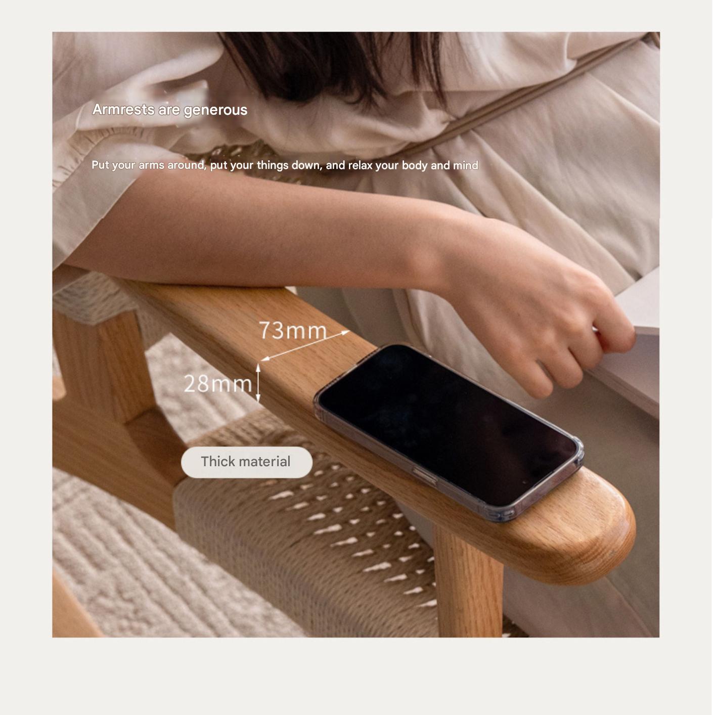 Oak Solid Wood Modern Rocking Chair