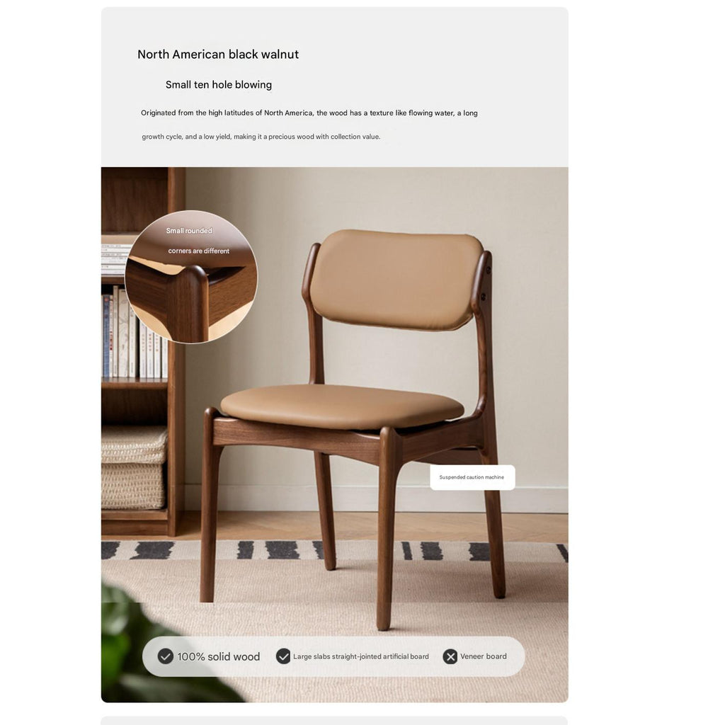 Black Walnut Solid Wood Modern Dining Chair