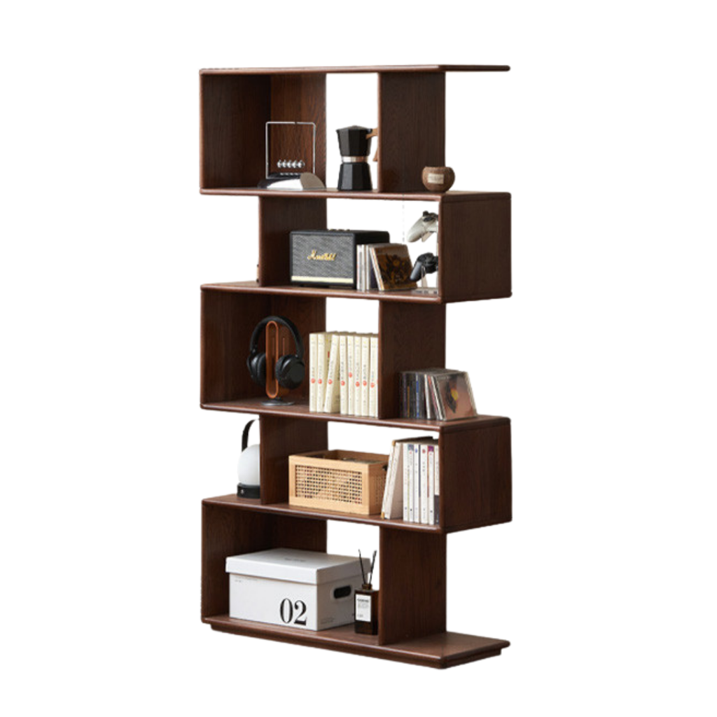 Oak Solid Wood Partition Rack Antique Shelf