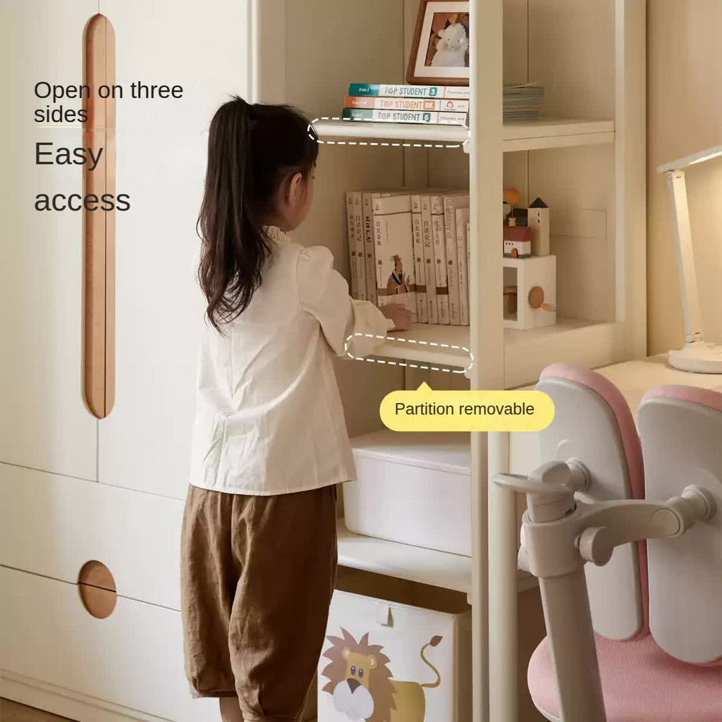 Solid Rubberwood, Beech Solid Wood Children's Wardrobe