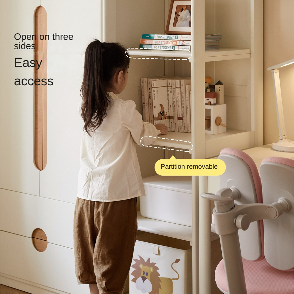 Solid Rubberwood, Beech Solid Wood Children's Wardrobe