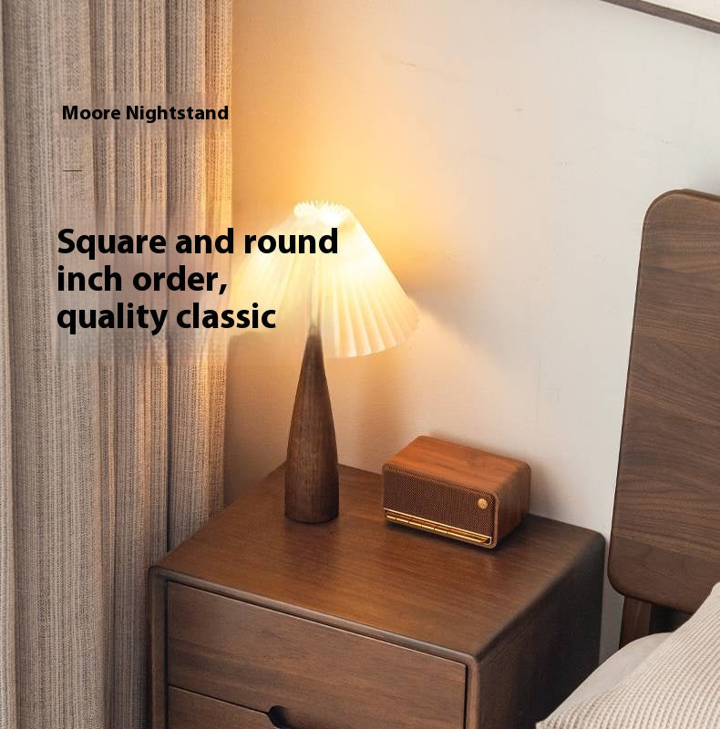 Black Walnut Solid Wood Modern Style Nightstand