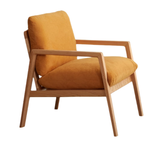 Oak Solid Wood Modern Leisure Lounge Chair