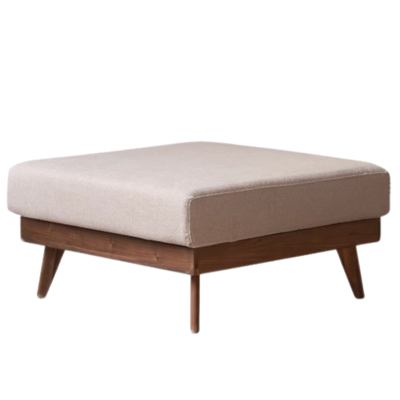 Black Walnut, Oak, Ash, Poplar Solid Wood Footstool Small Fabric Stool