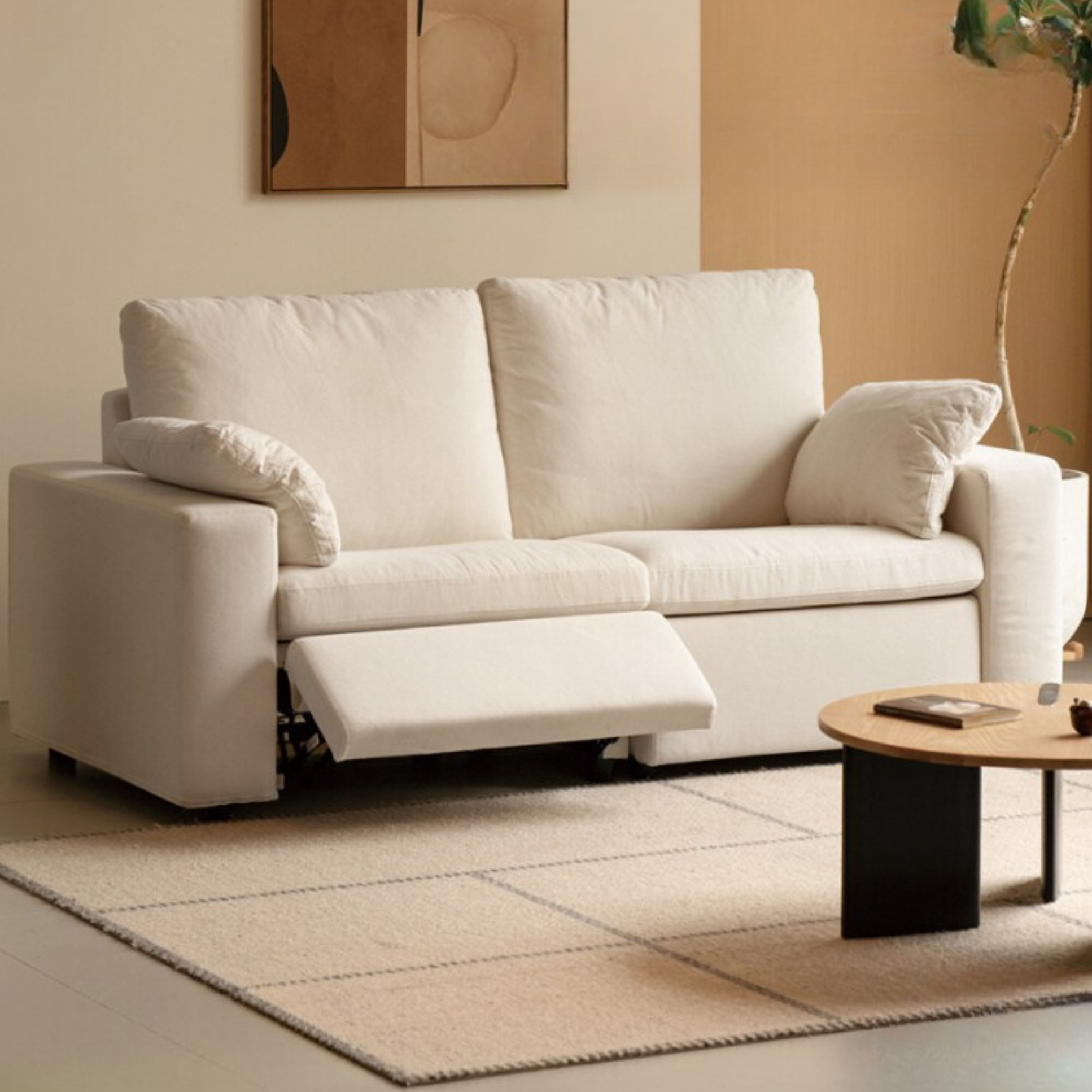 Fabric Sofa Cotton and Linen Electric