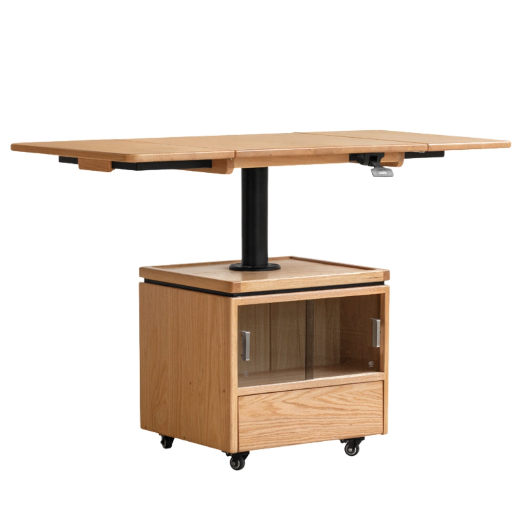 Oak Solid Wood Modern Elevating Folding Tea Table