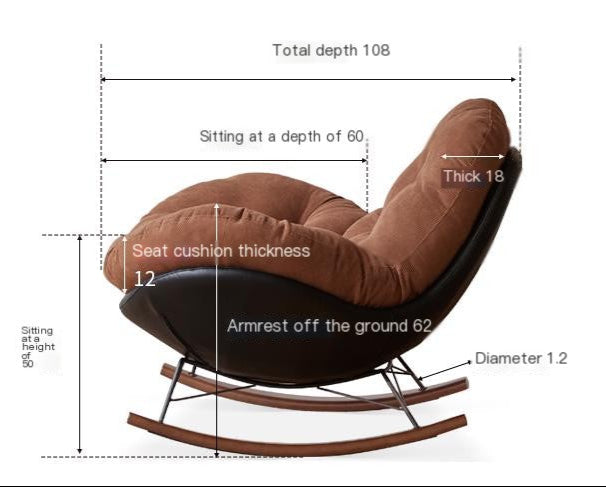 Fabric Retro Rocking Chair
