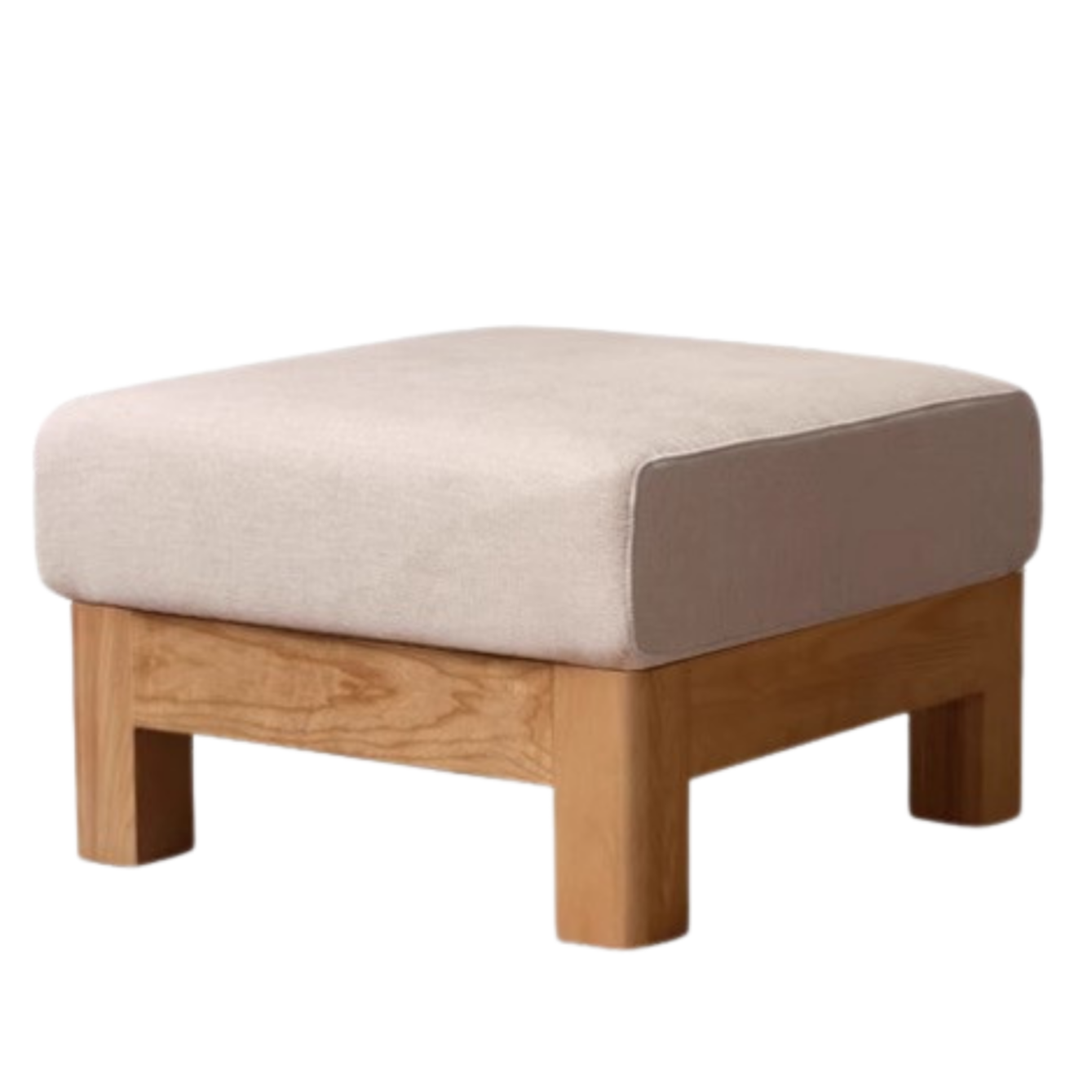 Black Walnut, Oak, Ash, Poplar Solid Wood Footstool Small Fabric Stool