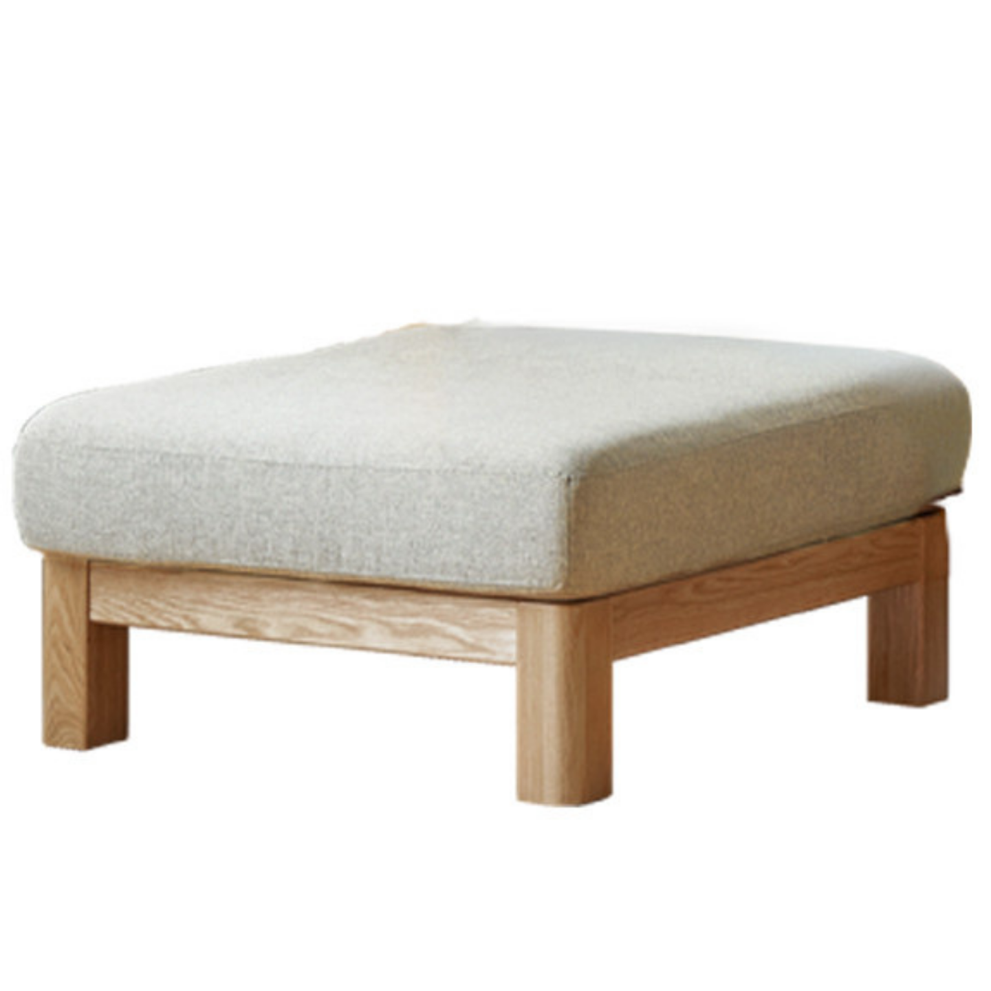 Ash, Oak, Black Walnut Solid Wood  Fabric Footstool-