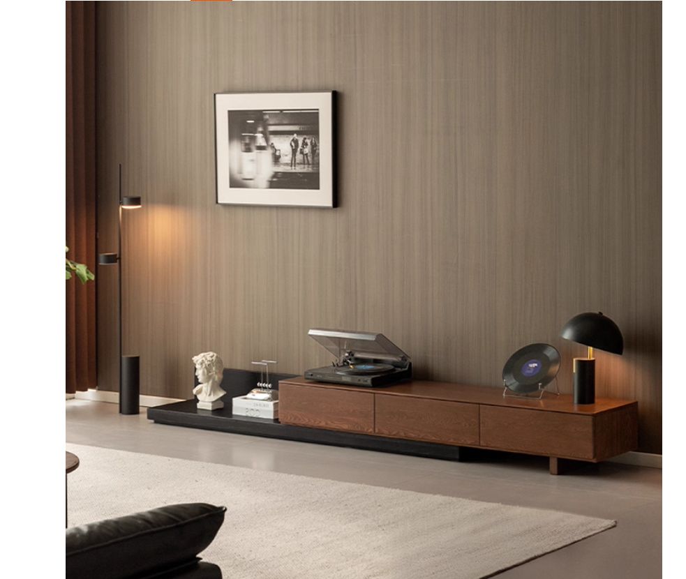 Ash Solid Wood Modern Simple Floor TV Cabinet