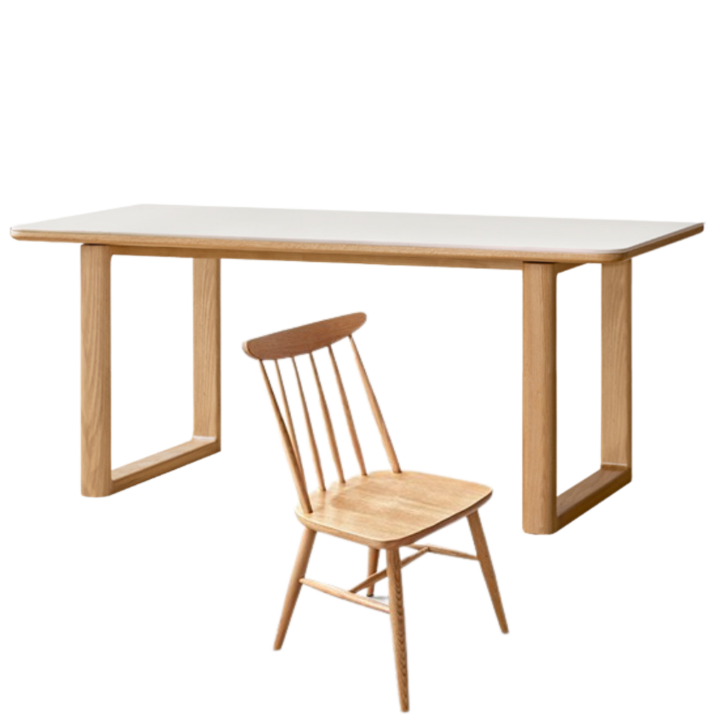 Ash, Oak Solid Wood Rock Board Dining Table
