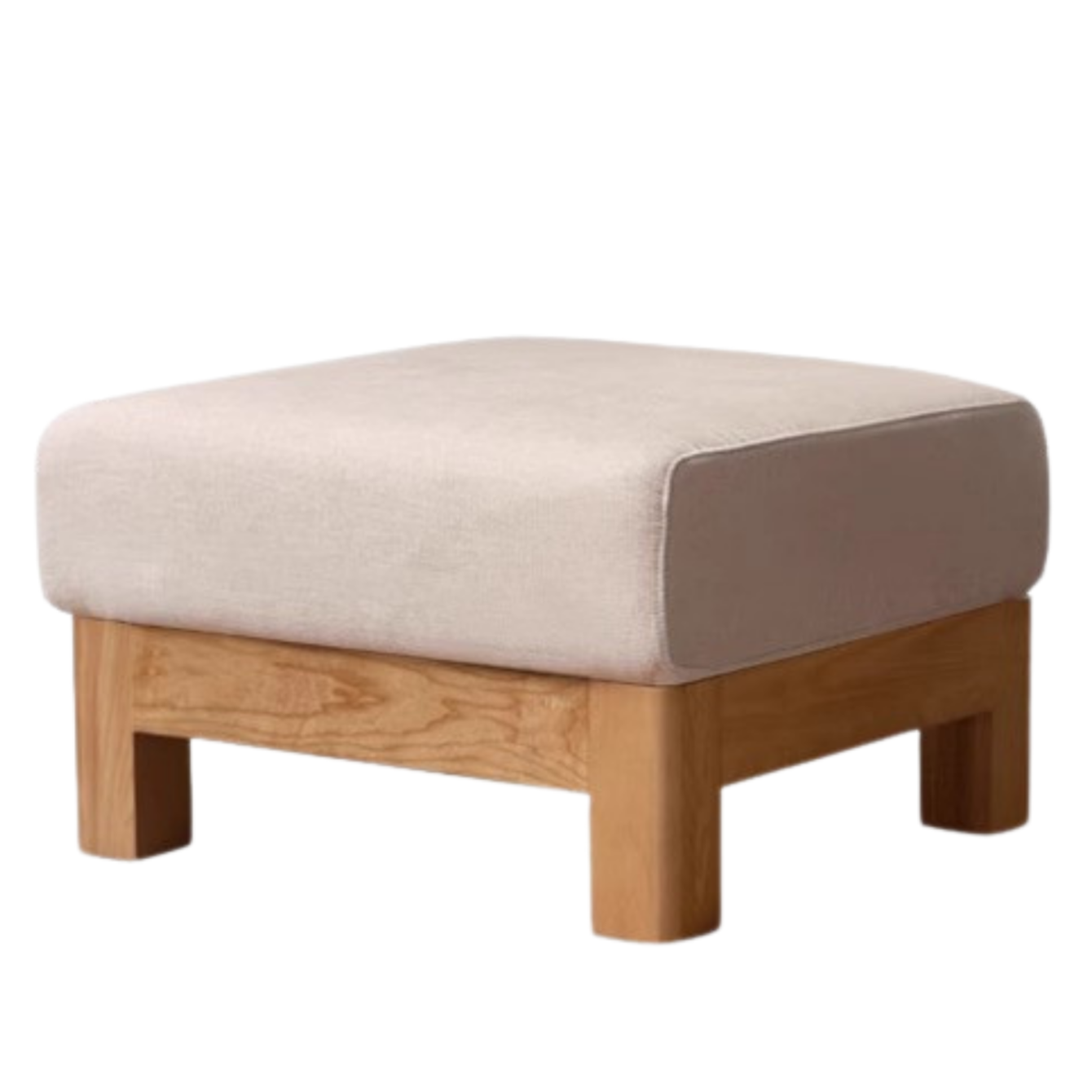 Black Walnut, Oak, Ash, Poplar Solid Wood Footstool Small Fabric Stool