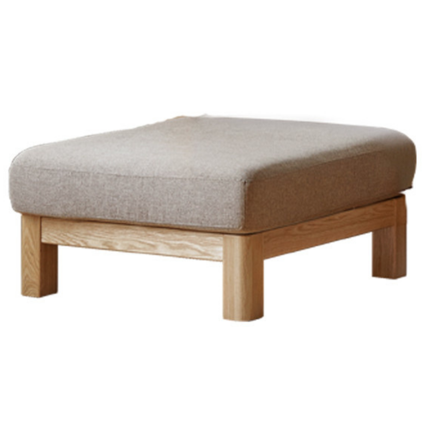 Ash, Oak, Black Walnut Solid Wood  Fabric Footstool-