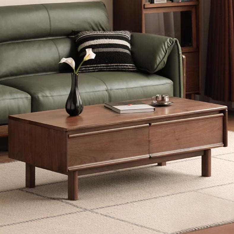 Black Walnut Solid Wood Modern Coffee Table