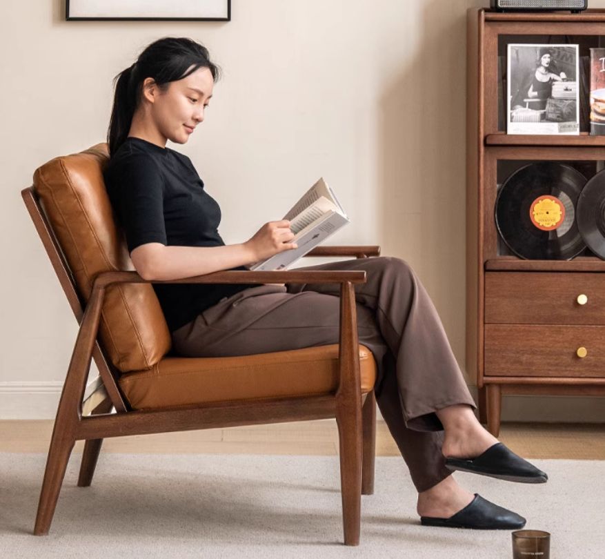 Sandalwood Solid Wood Modern Sofa Chair