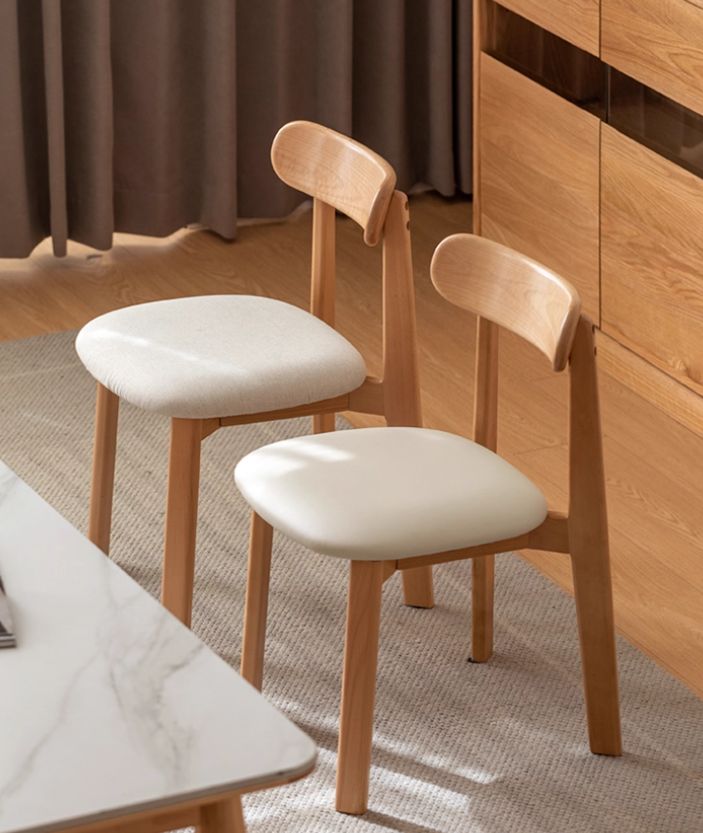 Beech, Oak Solid Wood Modern Dining Chairs