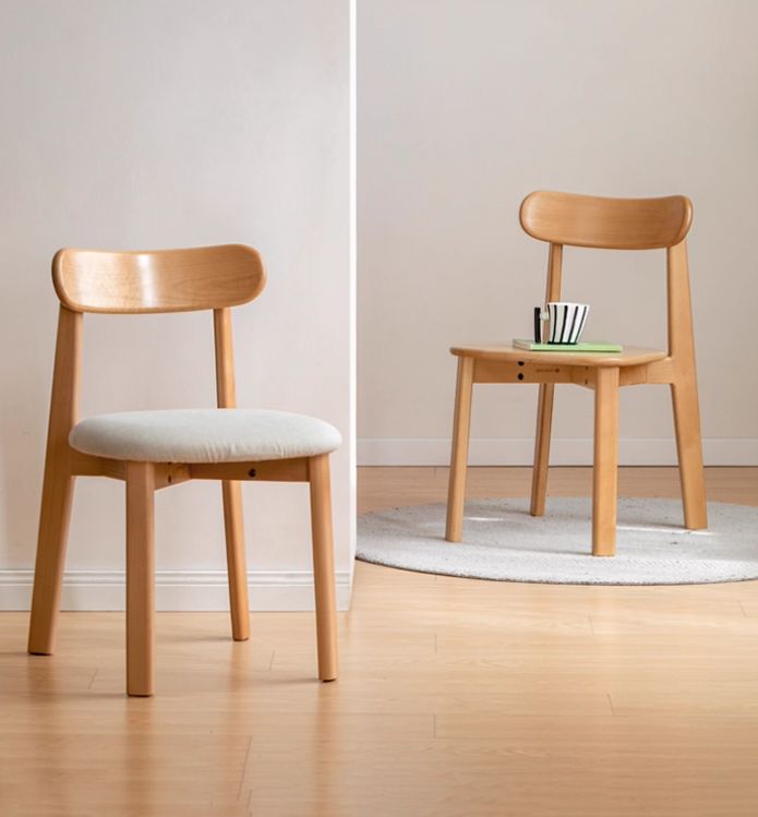Beech, Oak Solid Wood Modern Dining Chairs