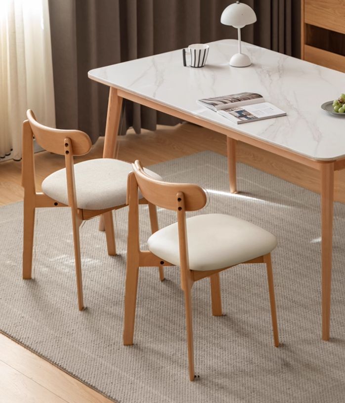 Beech, Oak Solid Wood Modern Dining Chairs