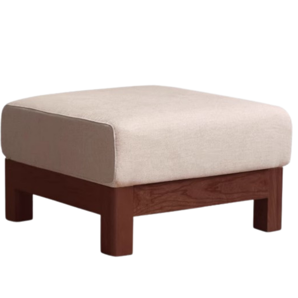 Black Walnut, Oak, Ash, Poplar Solid Wood Footstool Small Fabric Stool