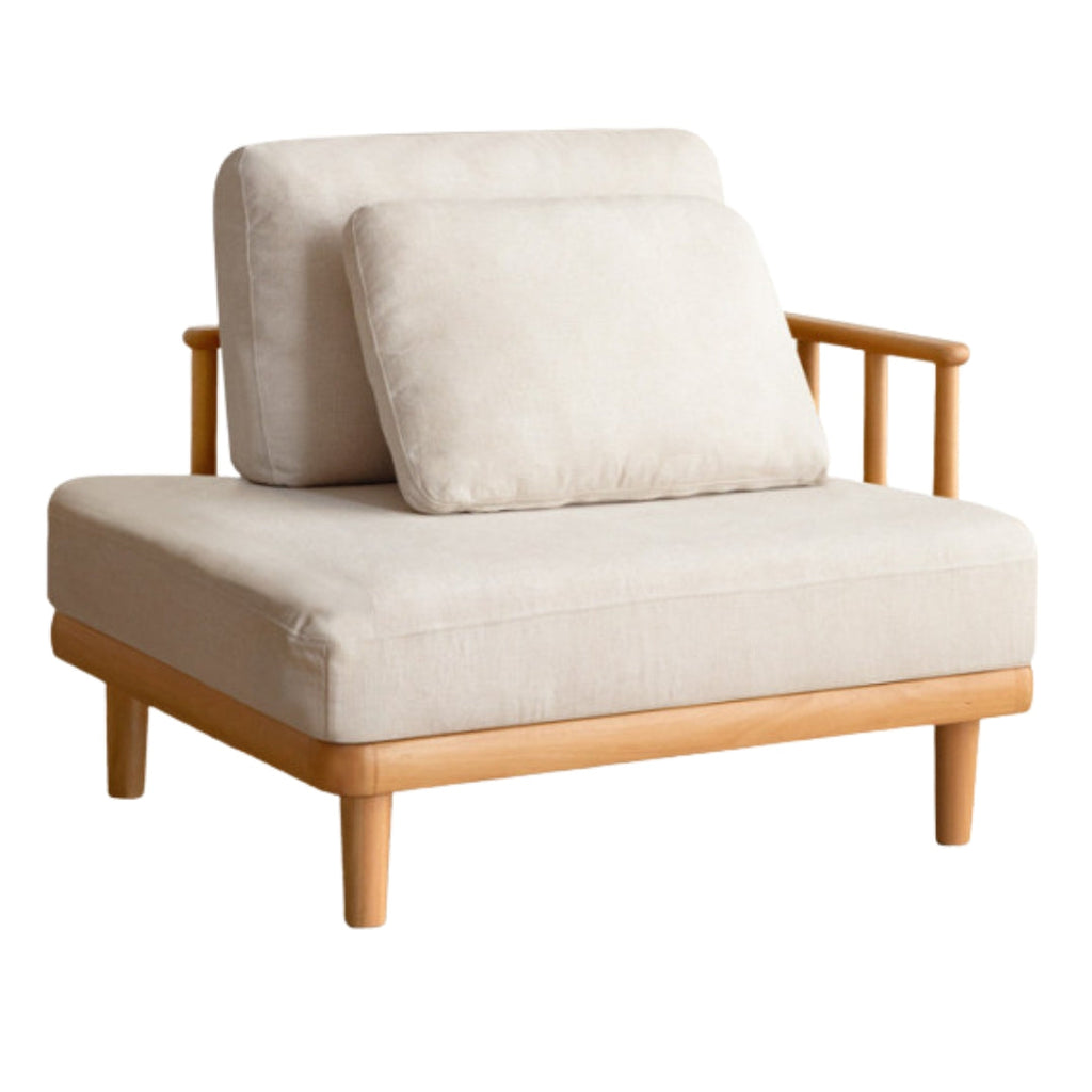 Beech Solid Wood Fabric Sofa Free Combination