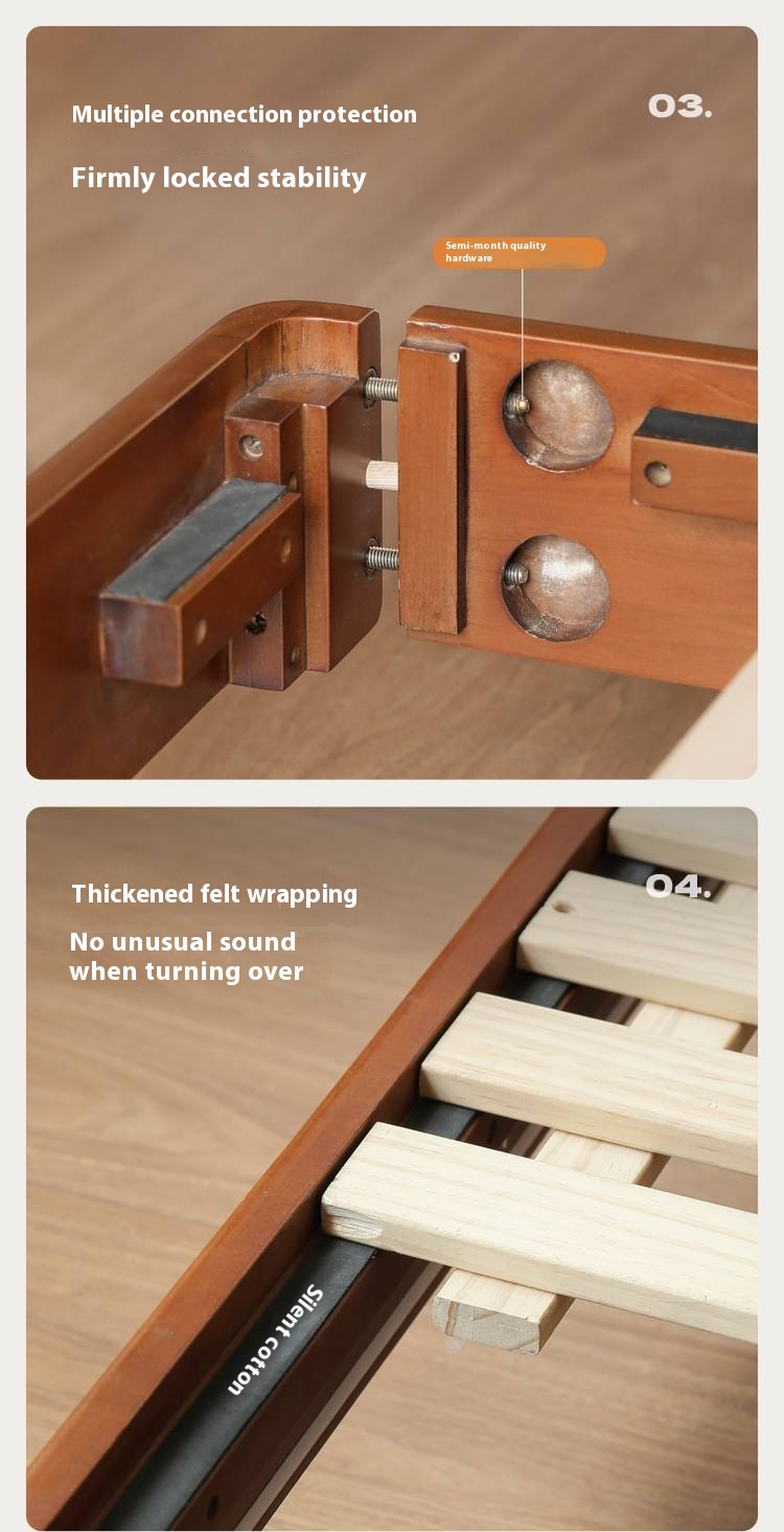 Poplar Solid Wood Eco Cloud Leather Soft Bed